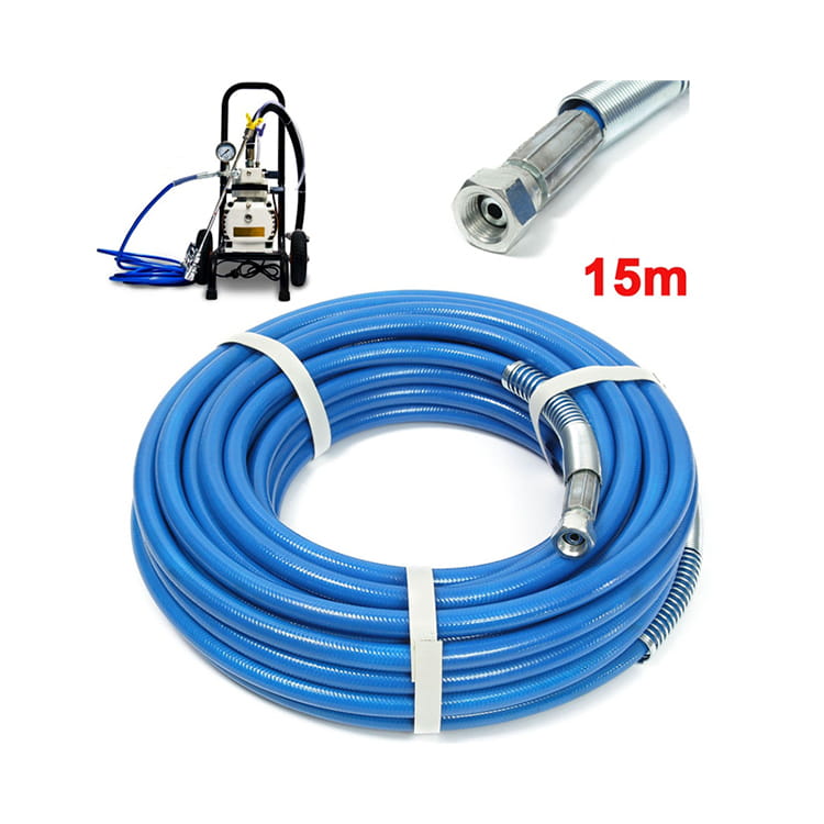 ท่อแรงดันสูง 10 m/13 m/15 m 5000psi Airless Paint Hose 50 'x 1/4